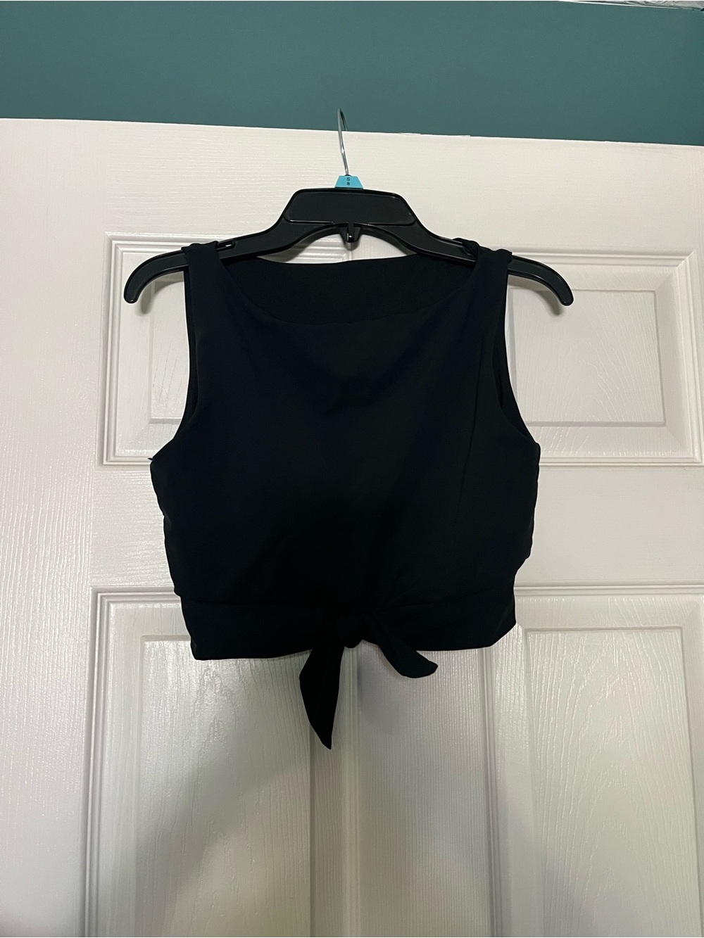 Lime Ricki Black Tie-Front Bikini Top